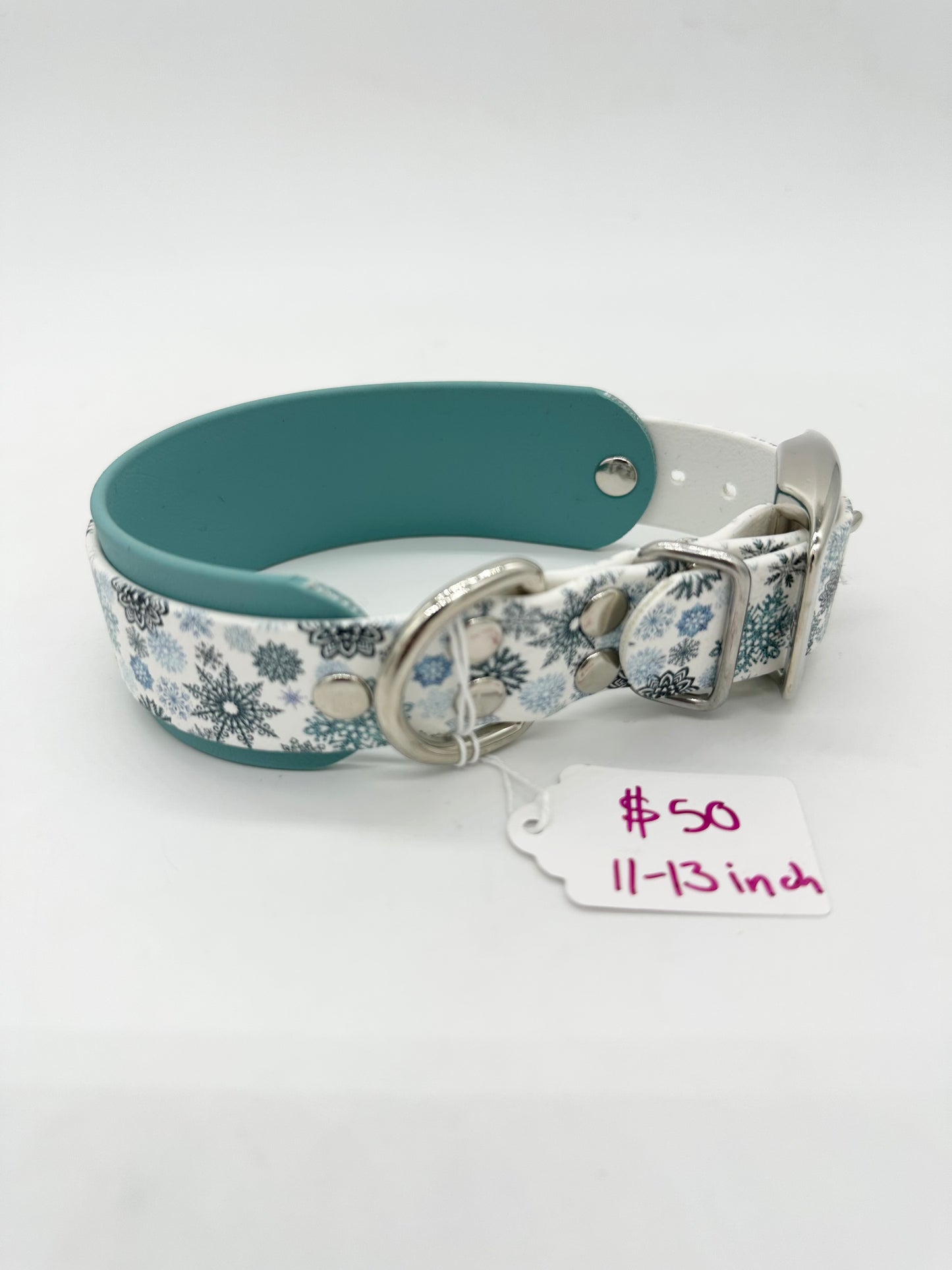 Dusty Turquoise Snowflakes Collar