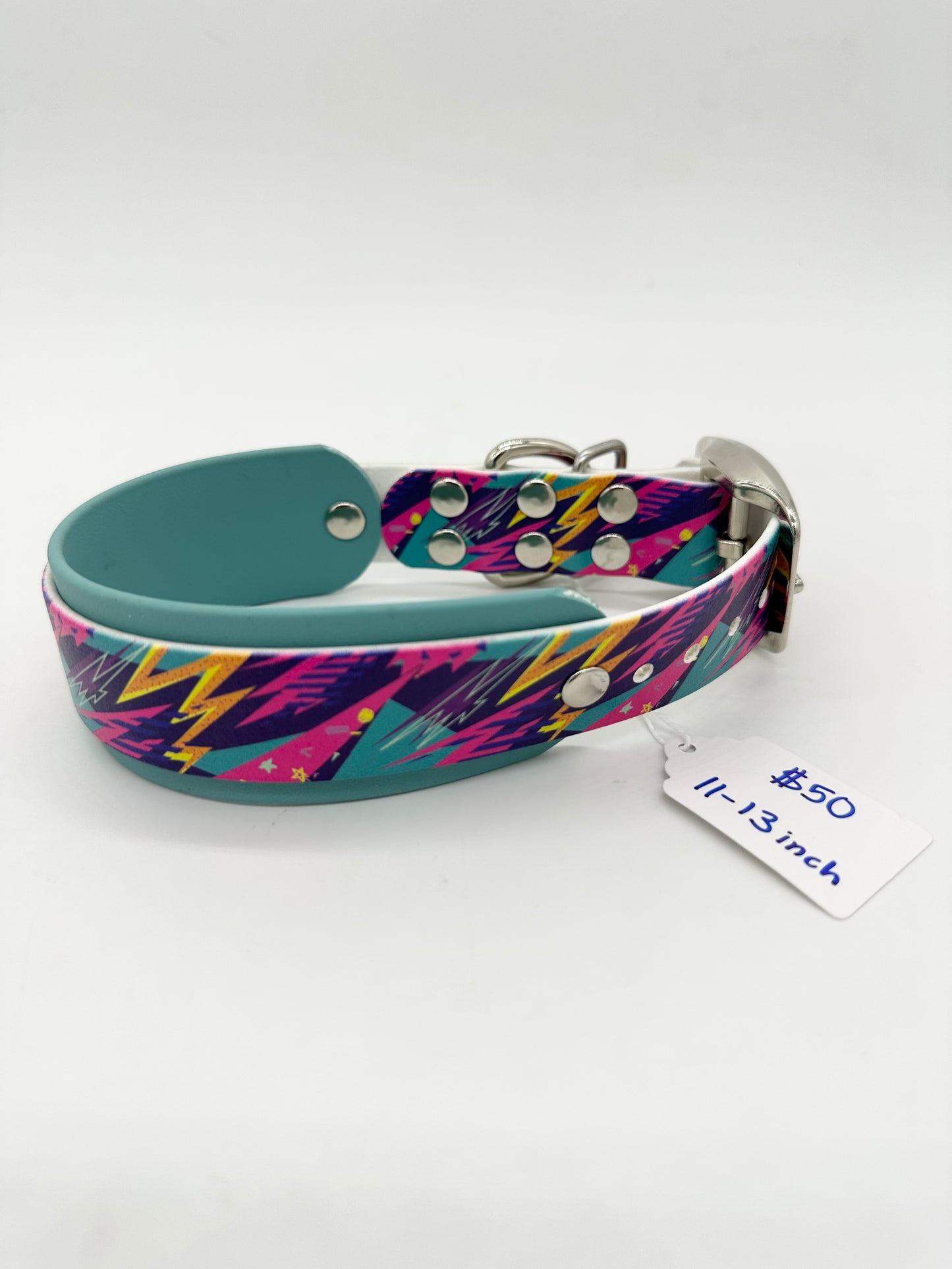 Neon Lightning with Dusty Turquoise Collar