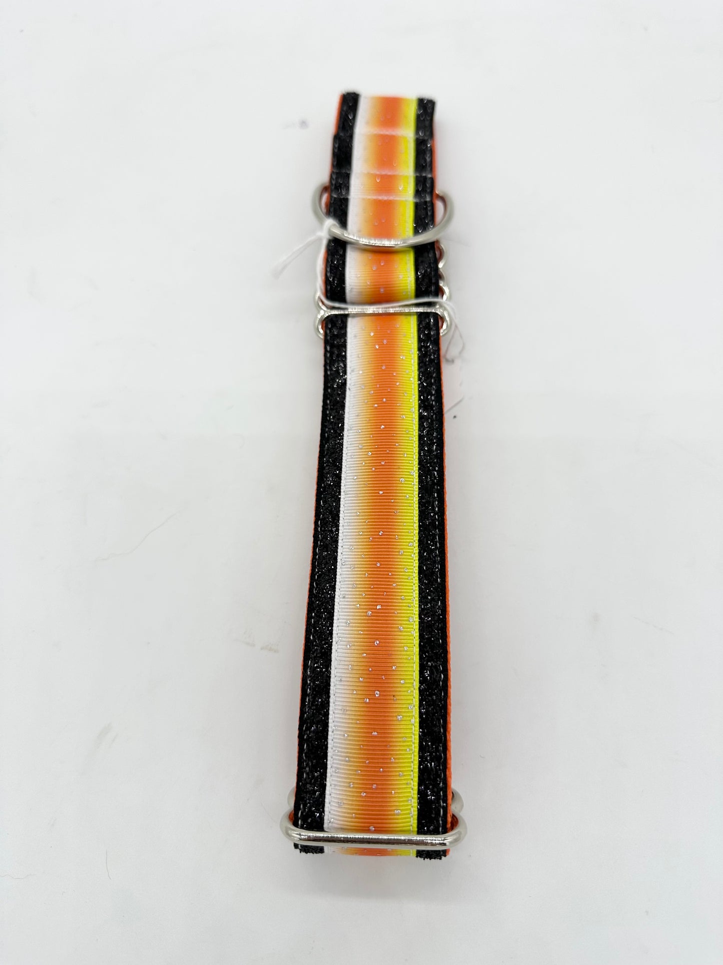 1.5 inch Candy Corn Sparkle Martingale Collar