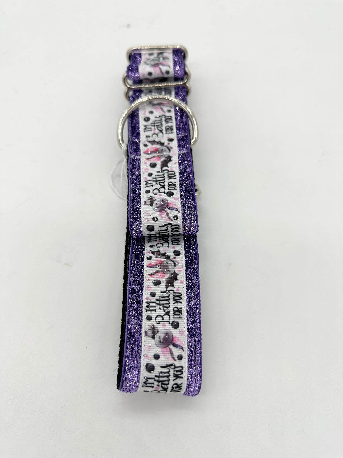 1.5 inch I’m Batty for You Sparkle Martingale Collar