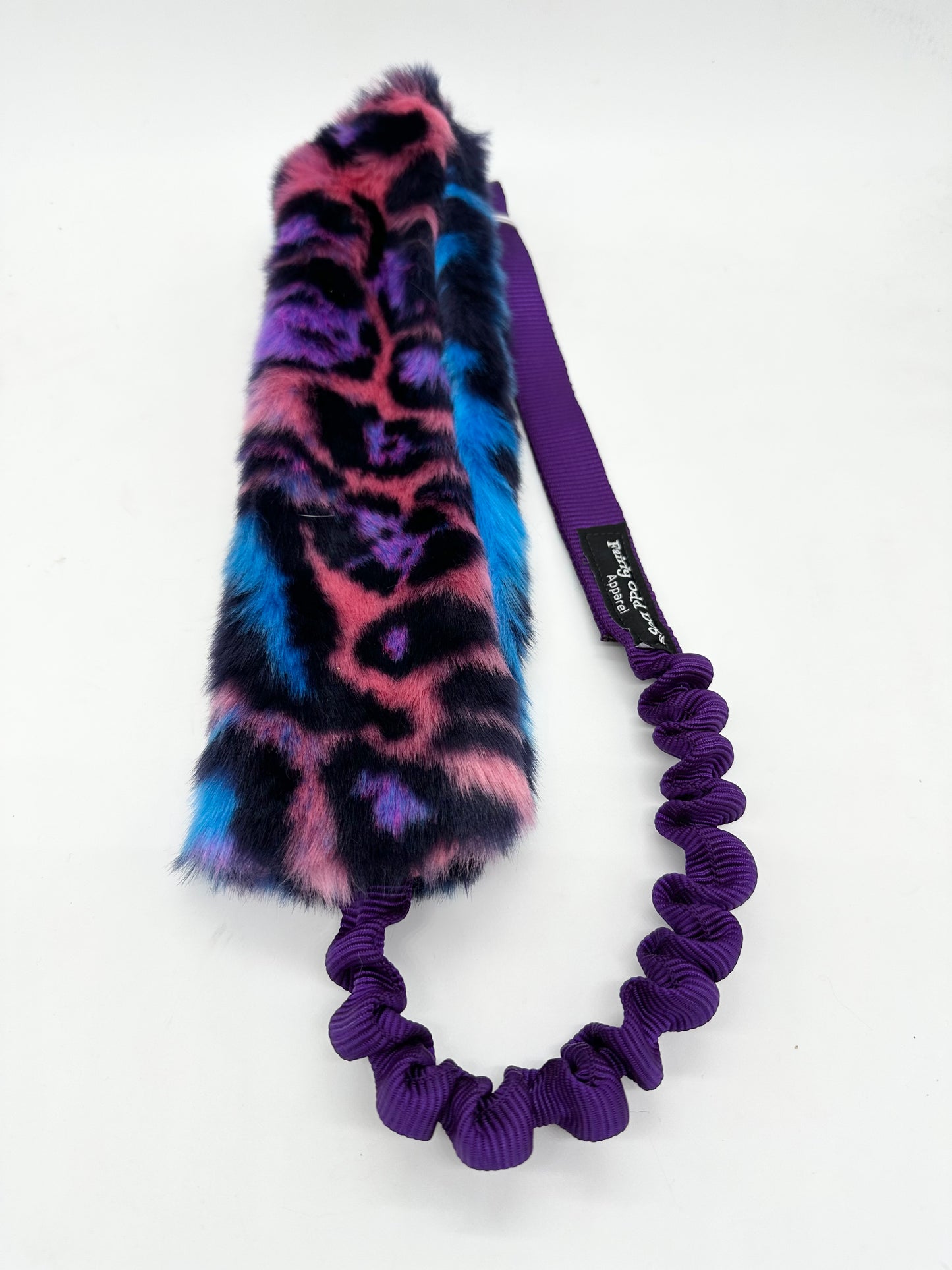 Purple/Blue Pink Fur Bungee Tug Toy