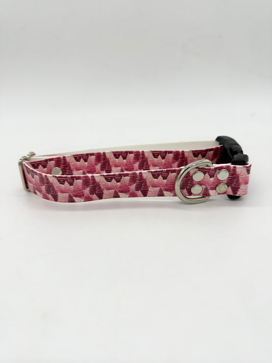 Pink Trees Buckle Collar