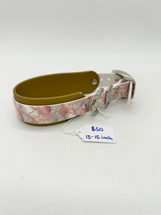 Pink and Gold Marble Collar