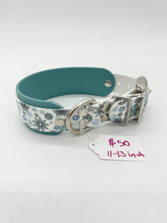 Dusty Turquoise Snowflakes Collar