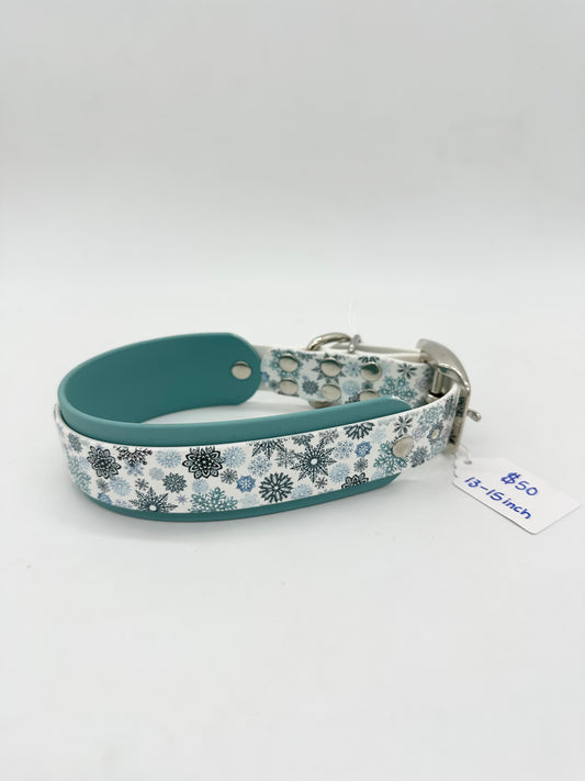 Dusty Turquoise Snowflakes Collar