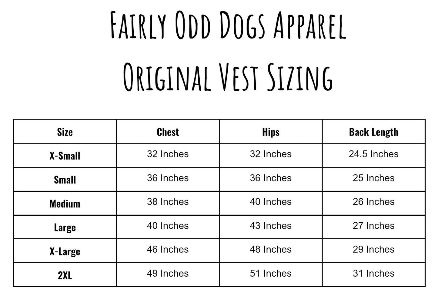 Fairly Odd Dogs Apparel Original Vaulting Vest (Ready to Ship In Stock)