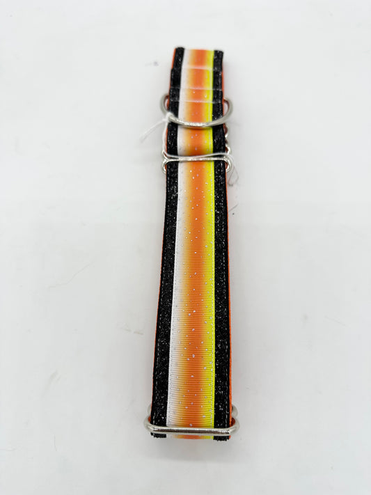1.5 inch Candy Corn Sparkle Martingale Collar