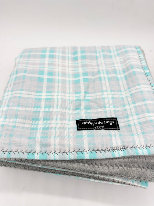 Turquoise Plaid Blanket