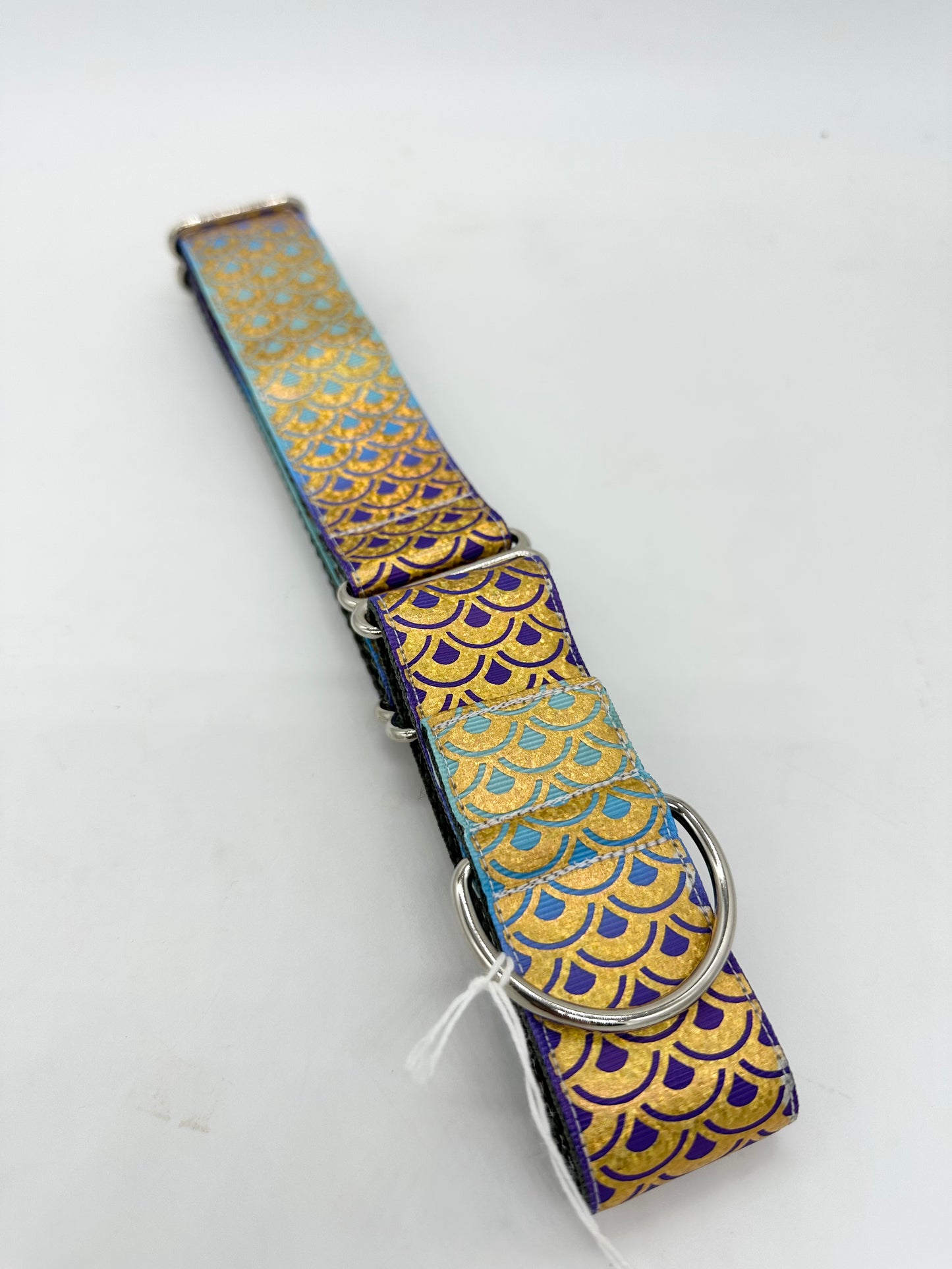 1.5 inch Gold Scales Sparkle Martingale Collar
