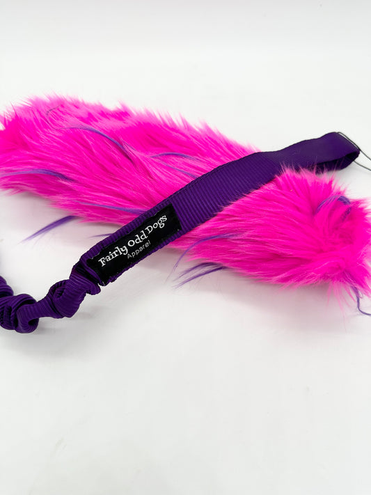 Pink/Purple Fur Bungee Tug Toy