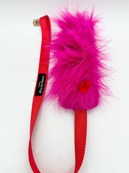 Pink Sparkle Tug Toy with Red Handle