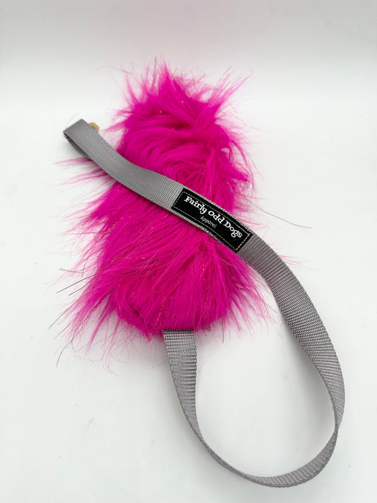 Pink Sparkle Tug Toy with Grey Handle