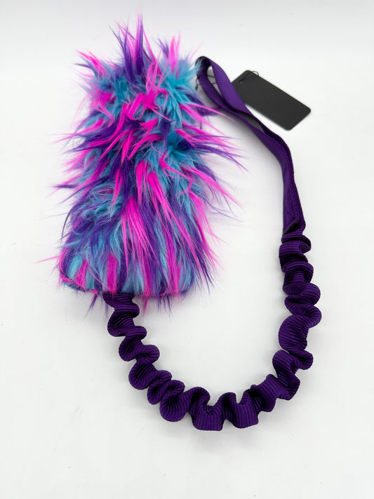 Pink Purple Turquoise Fur Bungee Tug Toy